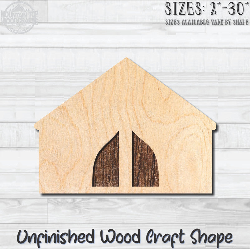 Tent 5 Camping Unfinished Wood Shape Blank Laser Engraved Cut Out Woodcraft Craft Supply