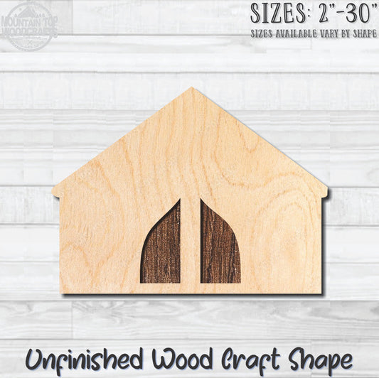Tent 5 Camping Unfinished Wood Shape Blank Laser Engraved Cut Out Woodcraft Craft Supply