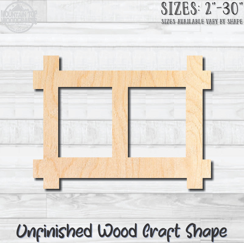 Pickett Fence 9 Unfinished Wood Shape Blank Laser Engraved Cutout Woodcraft Craft Supply