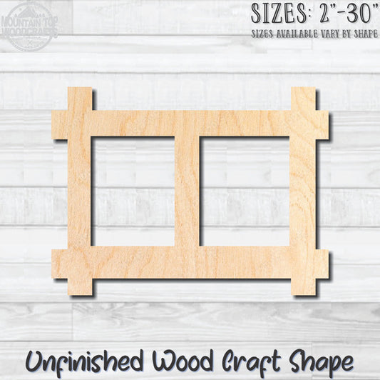 Pickett Fence 9 Unfinished Wood Shape Blank Laser Engraved Cutout Woodcraft Craft Supply