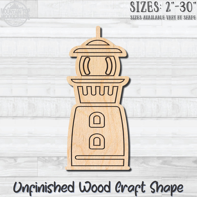 Lighthouse Detailed 1 Unfinished Wood Shape Blank Laser Engraved Cutout Woodcraft Craft Supply