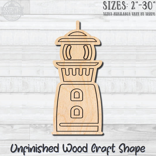 Lighthouse Detailed 1 Unfinished Wood Shape Blank Laser Engraved Cutout Woodcraft Craft Supply