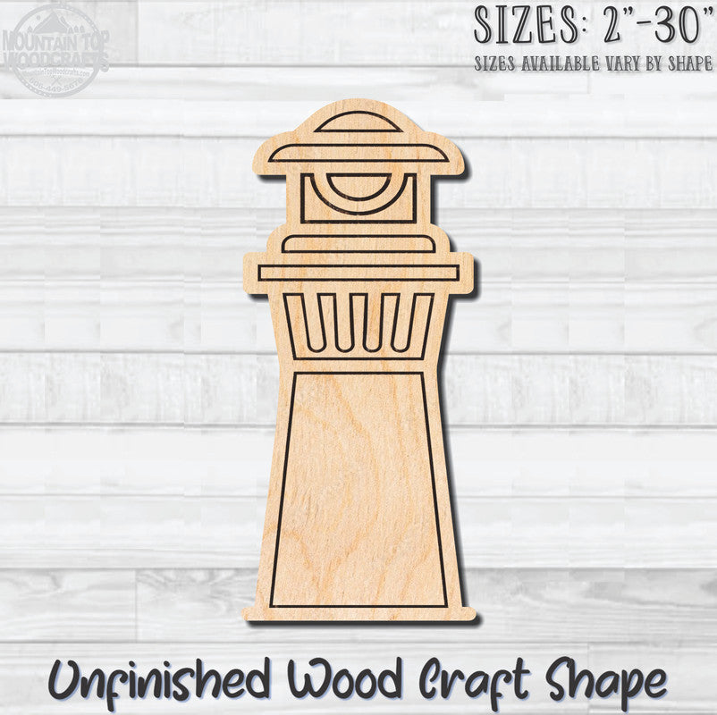 Lighthouse Detailed 5 Unfinished Wood Shape Blank Laser Engraved Cutout Woodcraft Craft Supply
