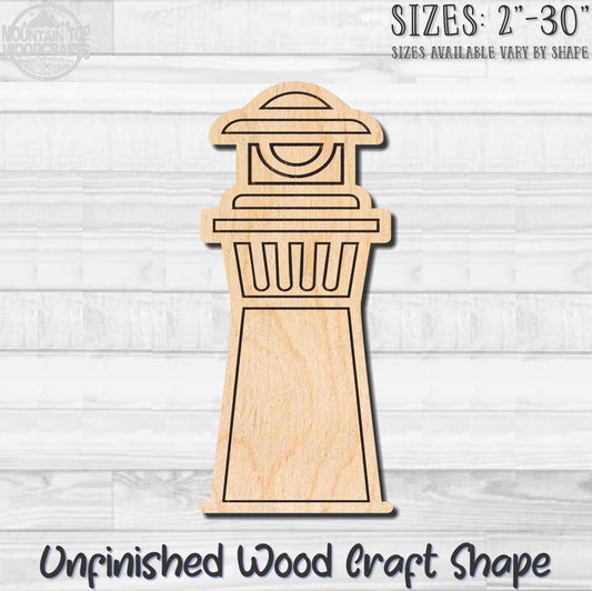 Lighthouse Detailed 5 Unfinished Wood Shape Blank Laser Engraved Cutout Woodcraft Craft Supply