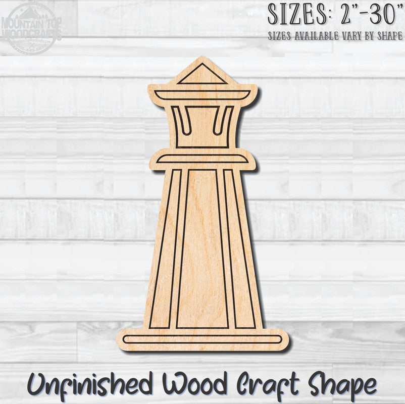 Lighthouse Detailed 8 Unfinished Wood Shape Blank Laser Engraved Cutout Woodcraft Craft Supply