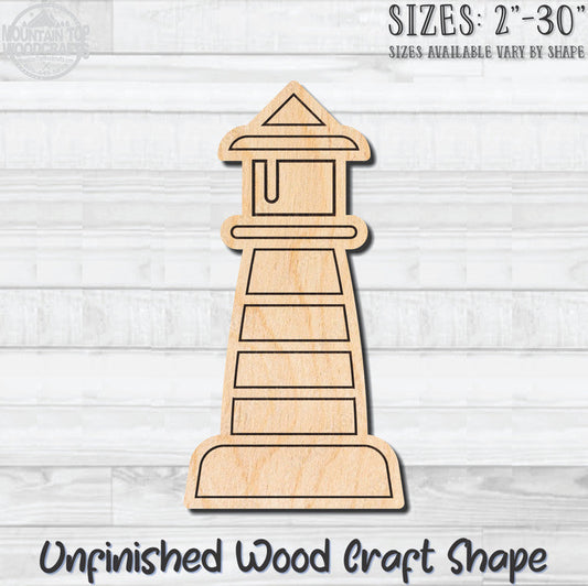 Lighthouse Detailed 9 Unfinished Wood Shape Blank Laser Engraved Cutout Woodcraft Craft Supply
