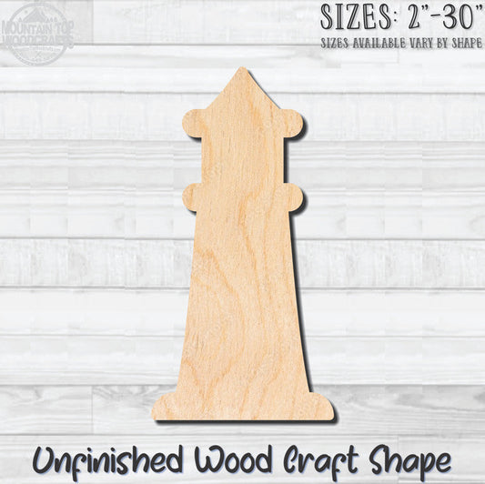 Lighthouse 2 Unfinished Wood Shape Blank Laser Engraved Cutout Woodcraft Craft Supply