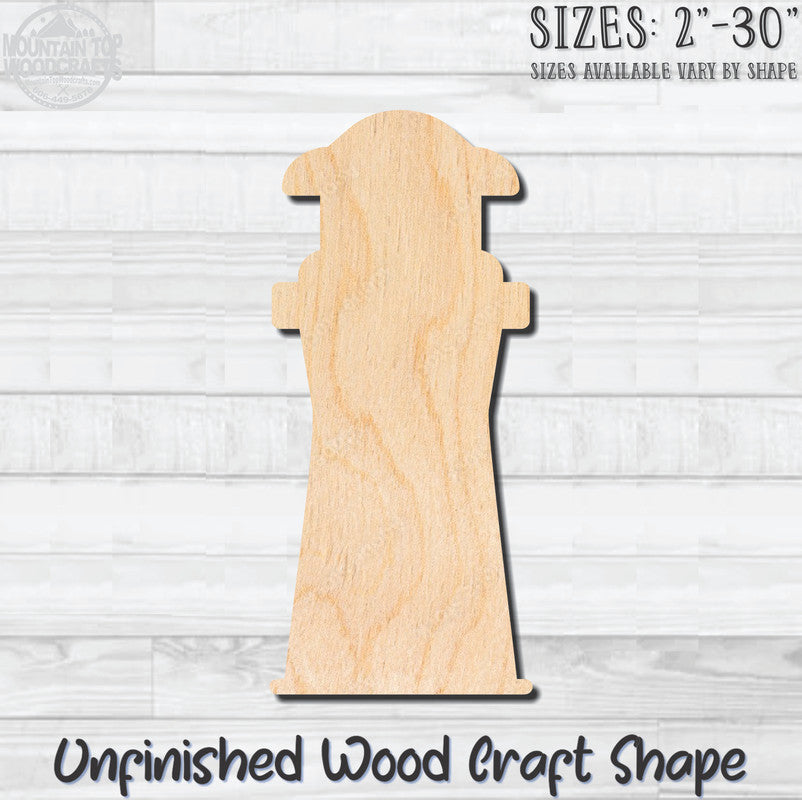 Lighthouse 4 Unfinished Wood Shape Blank Laser Engraved Cutout Woodcraft Craft Supply