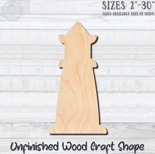 Lighthouse 5 Unfinished Wood Shape Blank Laser Engraved Cutout Woodcraft Craft Supply