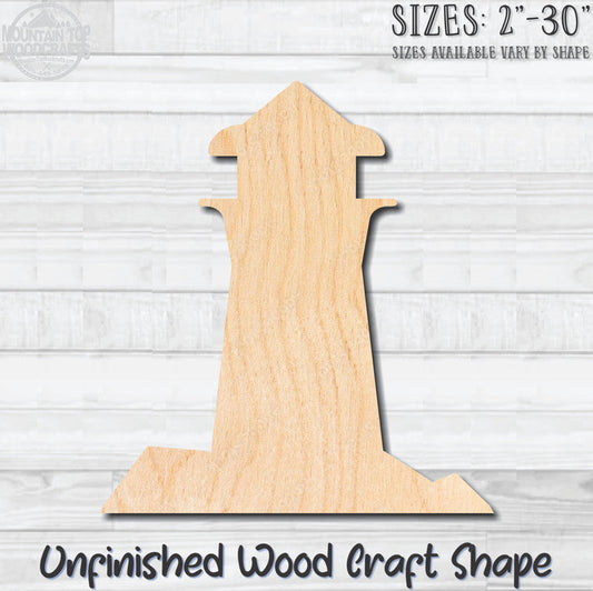 Lighthouse 6 Unfinished Wood Shape Blank Laser Engraved Cutout Woodcraft Craft Supply
