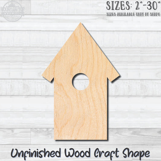 Birdhouse 3 Unfinished Wood Shape Blank Laser Engraved Cutout Woodcraft Craft Supply