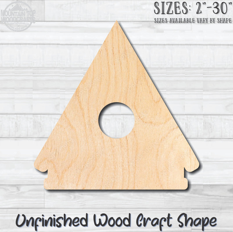 Birdhouse 4 Unfinished Wood Shape Blank Laser Engraved Cutout Woodcraft Craft Supply