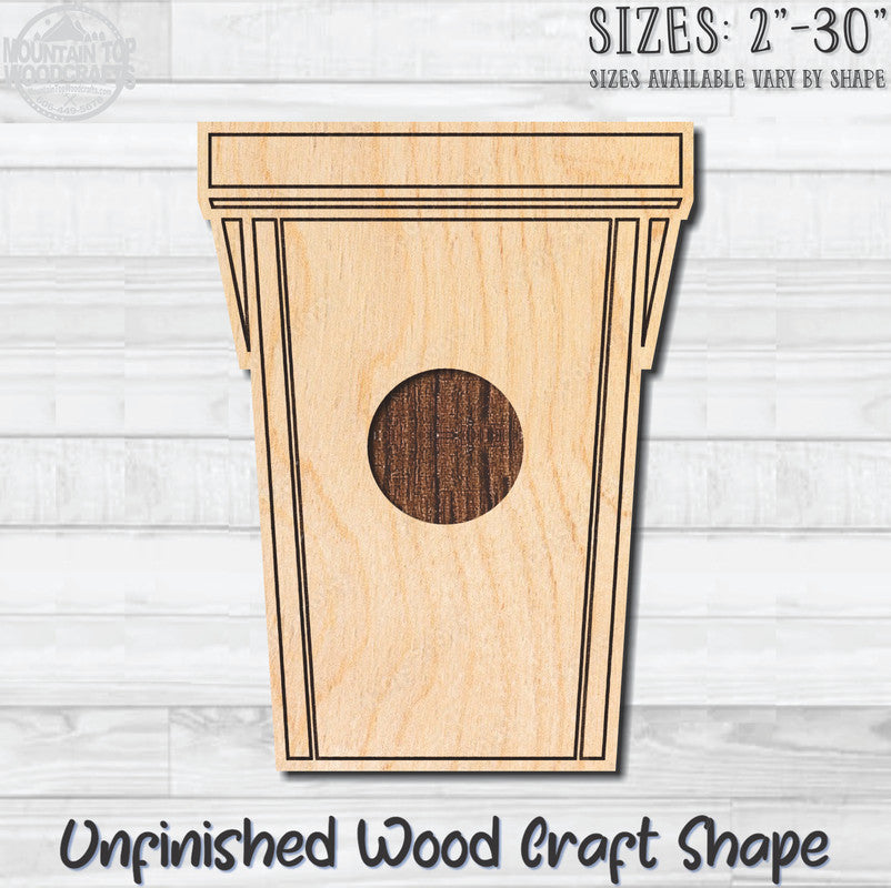 Birdhouse Detailed 7 Unfinished Wood Shape Blank Laser Engraved Cutout Woodcraft Craft Supply