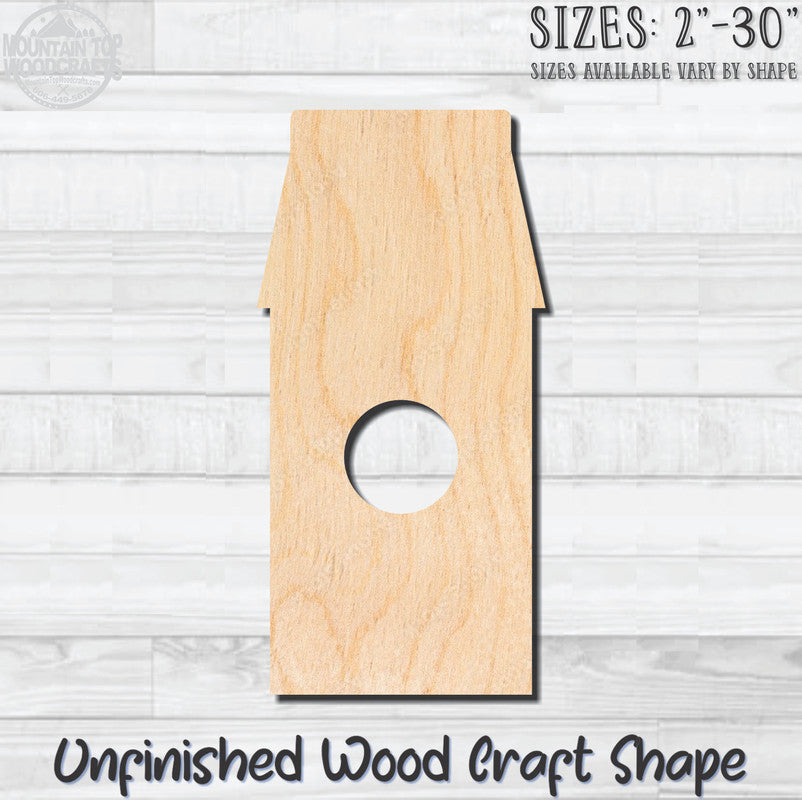 Birdhouse 9 Unfinished Wood Shape Blank Laser Engraved Cutout Woodcraft Craft Supply