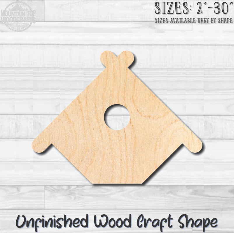 Birdhouse Detailed 10 Unfinished Wood Shape Blank Laser Engraved Cutout Woodcraft Craft Supply
