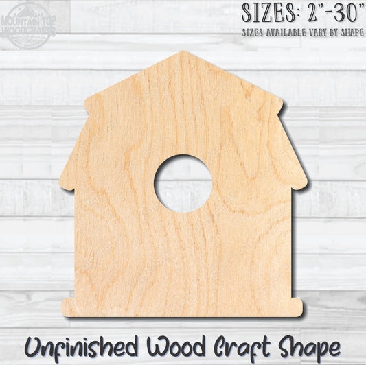 Birdhouse 11 Unfinished Wood Shape Blank Laser Engraved Cutout Woodcraft Craft Supply