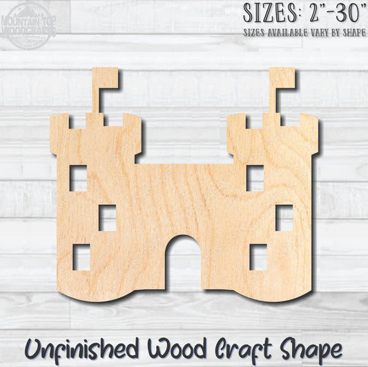 Sand Castle 3 Unfinished Wood Shape Blank Laser Engraved Cutout Woodcraft Craft Supply