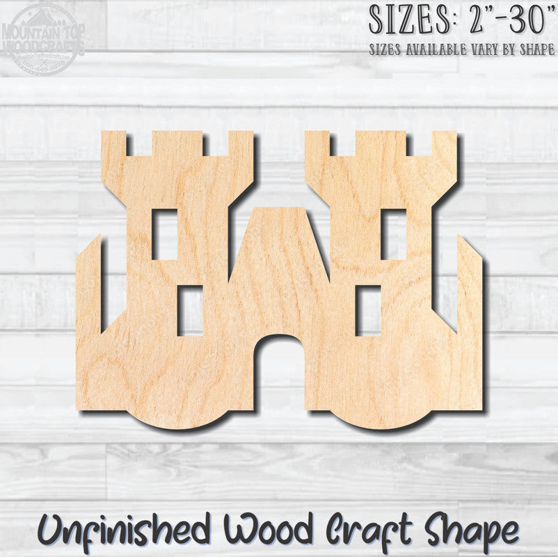 Sand Castle 4 Unfinished Wood Shape Blank Laser Engraved Cutout Woodcraft Craft Supply