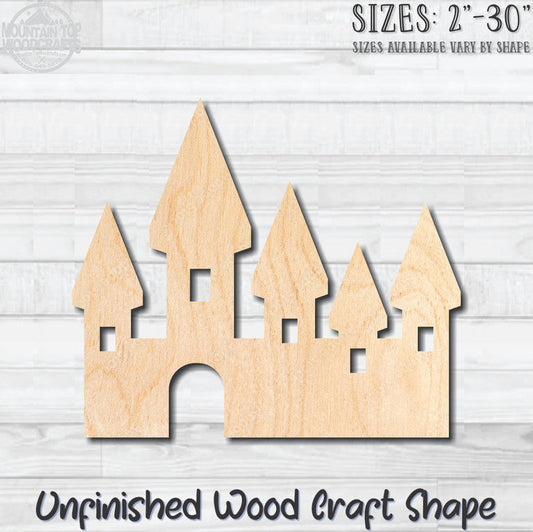 Sand Castle 6 Unfinished Wood Shape Blank Laser Engraved Cutout Woodcraft Craft Supply