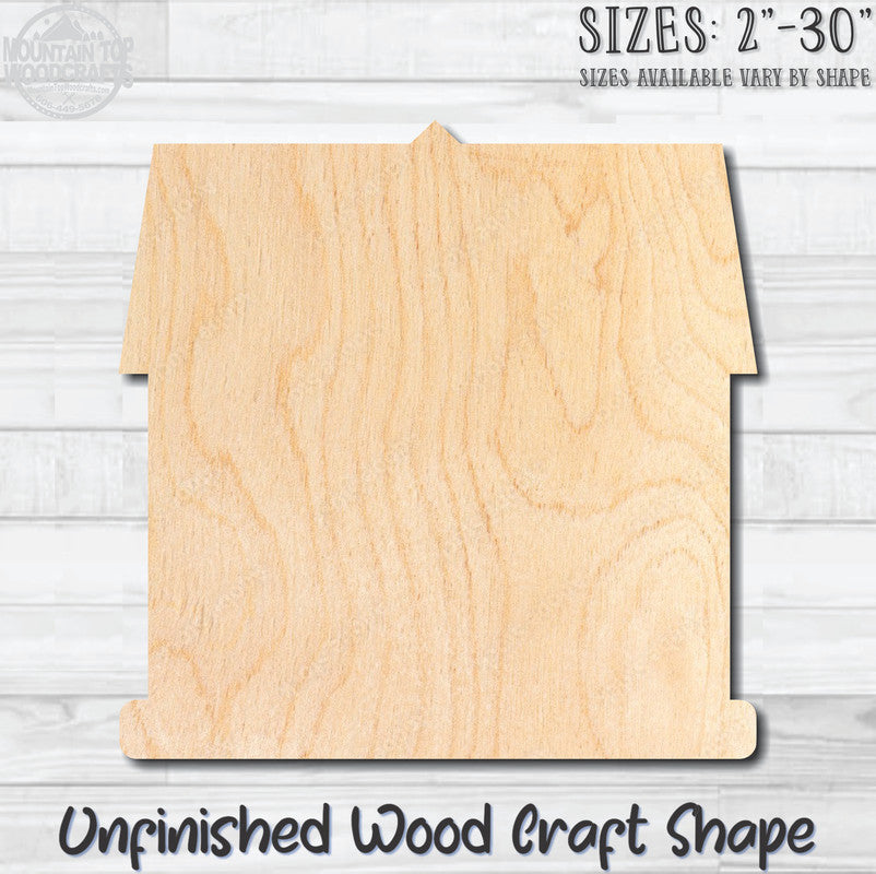 Birdhouse Detailed 13 Unfinished Wood Shape Blank Laser Engraved Cutout Woodcraft Craft Supply