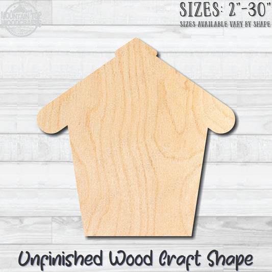 Birdhouse Detailed 14 Unfinished Wood Shape Blank Laser Engraved Cutout Woodcraft Craft Supply