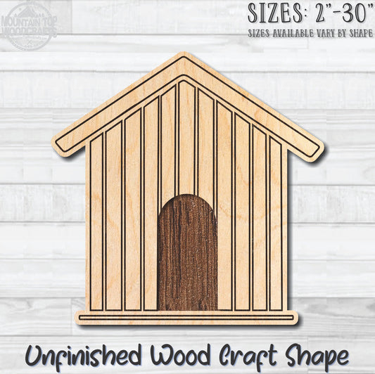Birdhouse 17 Unfinished Wood Shape Blank Laser Engraved Cutout Woodcraft Craft Supply