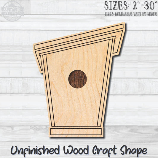 Birdhouse 18 Unfinished Wood Shape Blank Laser Engraved Cutout Woodcraft Craft Supply
