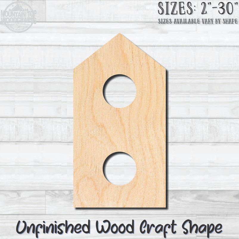 Birdhouse Detailed 22 Unfinished Wood Shape Blank Laser Engraved Cutout Woodcraft Craft Supply