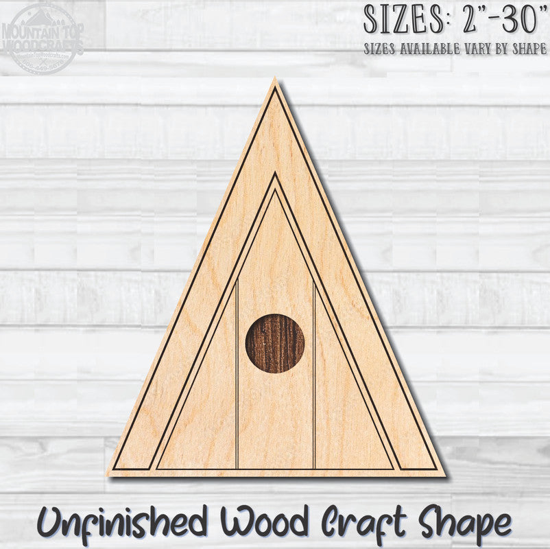 Birdhouse 23 Unfinished Wood Shape Blank Laser Engraved Cutout Woodcraft Craft Supply
