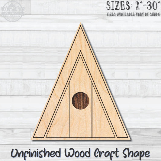 Birdhouse 23 Unfinished Wood Shape Blank Laser Engraved Cutout Woodcraft Craft Supply