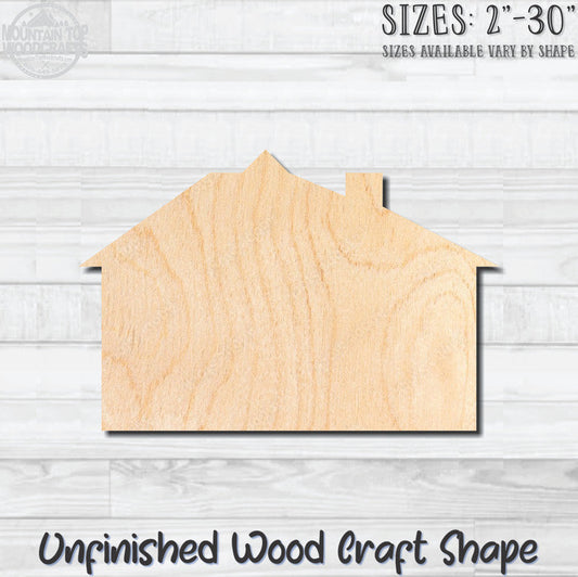House Home Real Estate 1 Unfinished Wood Shape Blank Laser Engraved Cutout Woodcraft Craft Supply