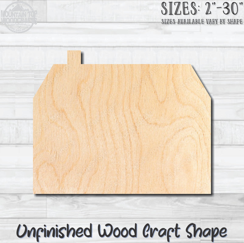 House Home Building 15 Unfinished Wood Shape Blank Laser Engraved Cutout Woodcraft Craft Supply