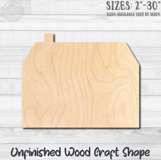 House Home Building 15 Unfinished Wood Shape Blank Laser Engraved Cutout Woodcraft Craft Supply