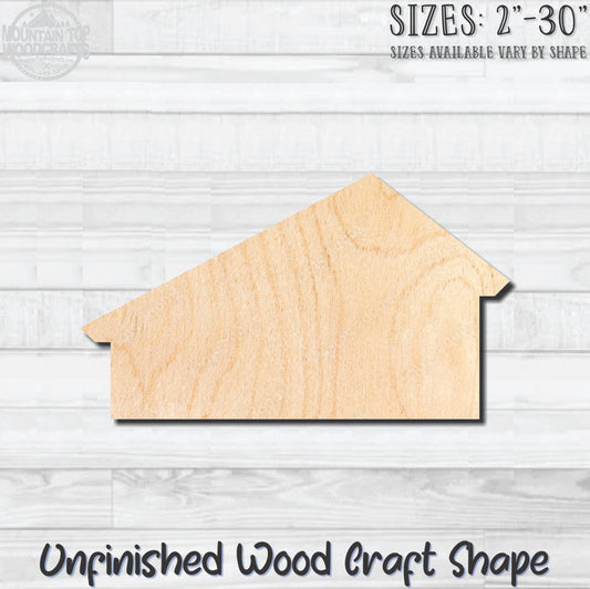 House Home Building 17 Unfinished Wood Shape Blank Laser Engraved Cutout Woodcraft Craft Supply