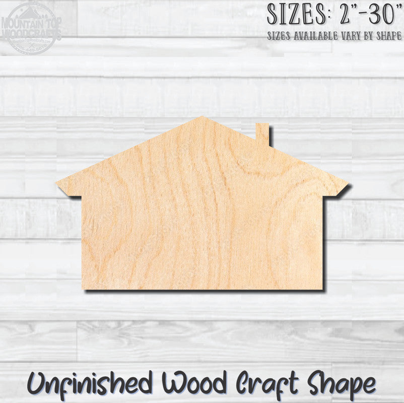 House Home Realtor 2 Unfinished Wood Shape Blank Laser Engraved Cutout Woodcraft Craft Supply