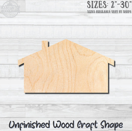 House Home Real Estate 2 Unfinished Wood Shape Blank Laser Engraved Cutout Woodcraft Craft Supply