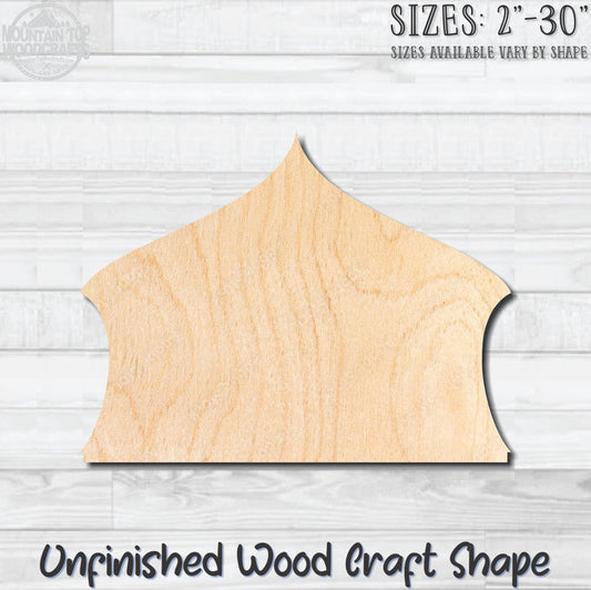 Tent 6 Camping Unfinished Wood Shape Blank Laser Engraved Cut Out Woodcraft Craft Supply