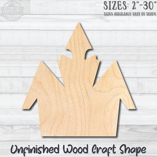 Halloween Haunted House 6 Unfinished Wood Shape Blank Laser Engraved Cutout Woodcraft Craft Supply
