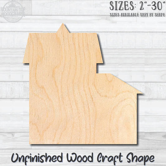 House Home Real Estate 3 Unfinished Wood Shape Blank Laser Engraved Cutout Woodcraft Craft Supply