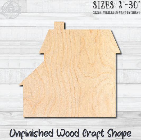 House Home Realtor 3 Unfinished Wood Shape Blank Laser Engraved Cutout Woodcraft Craft Supply