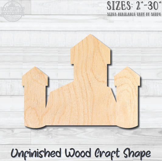 Sand Castle 8 Unfinished Wood Shape Blank Laser Engraved Cutout Woodcraft Craft Supply