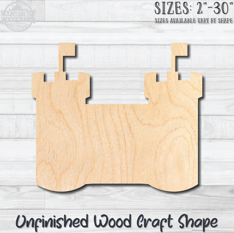 Sand Castle 9 Unfinished Wood Shape Blank Laser Engraved Cutout Woodcraft Craft Supply
