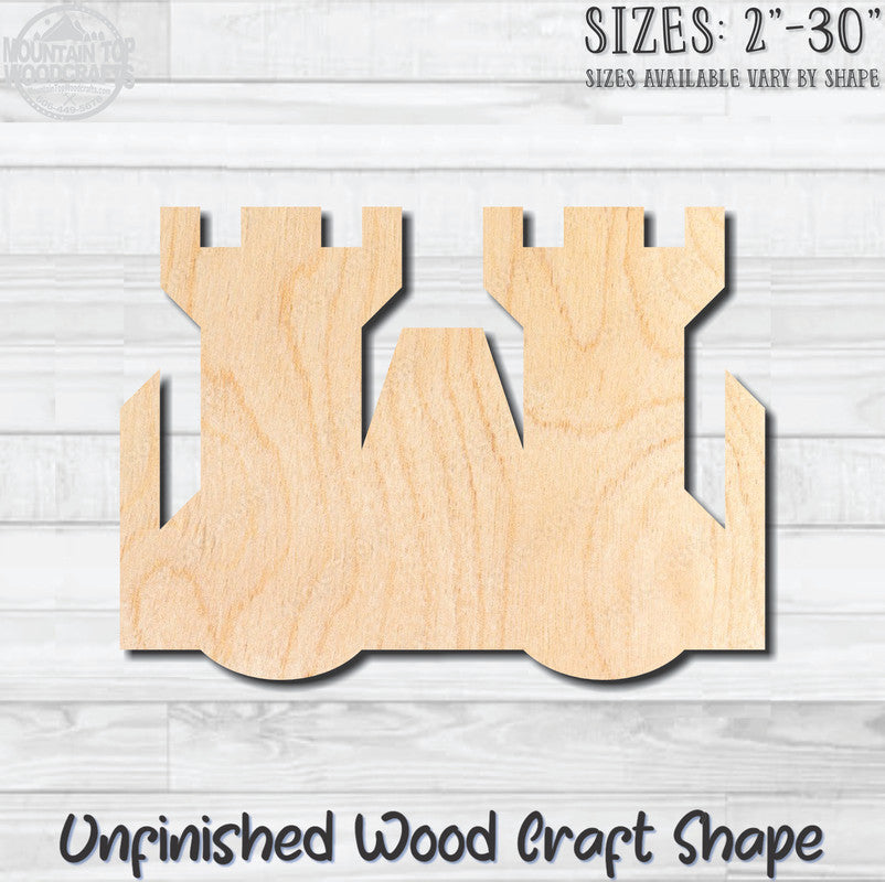Sand Castle 10 Unfinished Wood Shape Blank Laser Engraved Cutout Woodcraft Craft Supply