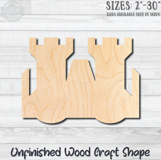 Sand Castle 10 Unfinished Wood Shape Blank Laser Engraved Cutout Woodcraft Craft Supply