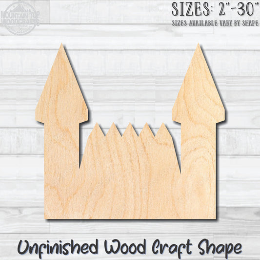 Sand Castle 11 Unfinished Wood Shape Blank Laser Engraved Cutout Woodcraft Craft Supply