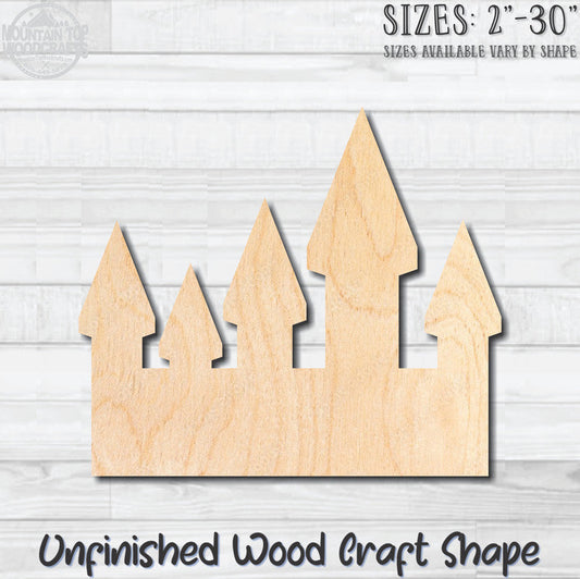Sand Castle 12 Unfinished Wood Shape Blank Laser Engraved Cutout Woodcraft Craft Supply