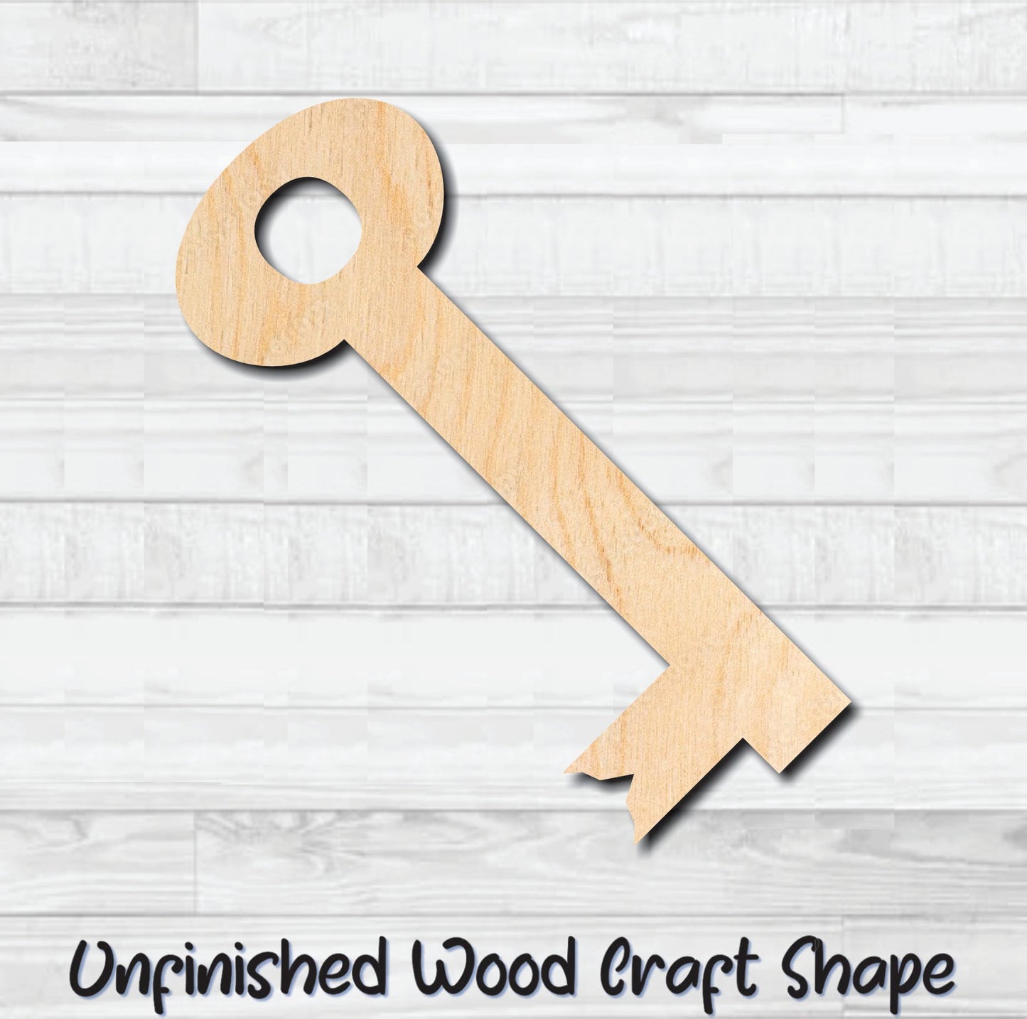 Skeleton Key 2 Unfinished Wood Shape Blank Laser Engraved Cut Out Woodcraft Craft Supply