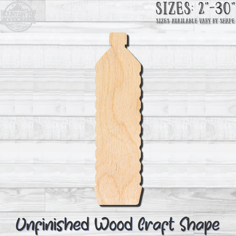 Water Wine Bottle Unfinished Wood Shape Blank Laser Engraved Cut Out Woodcraft Craft Supply