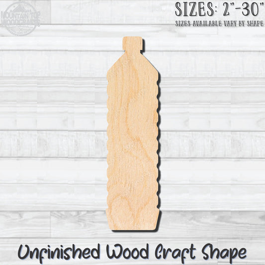 Water Wine Bottle Unfinished Wood Shape Blank Laser Engraved Cut Out Woodcraft Craft Supply