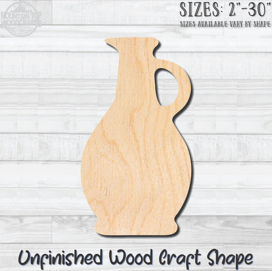 Wine Carafe 1 Unfinished Wood Shape Blank Laser Engraved Cut Out Woodcraft Craft Supply